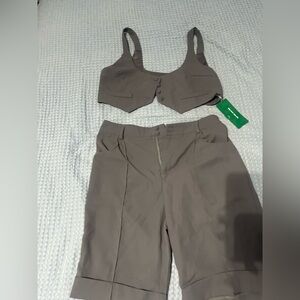 Gray trouser set